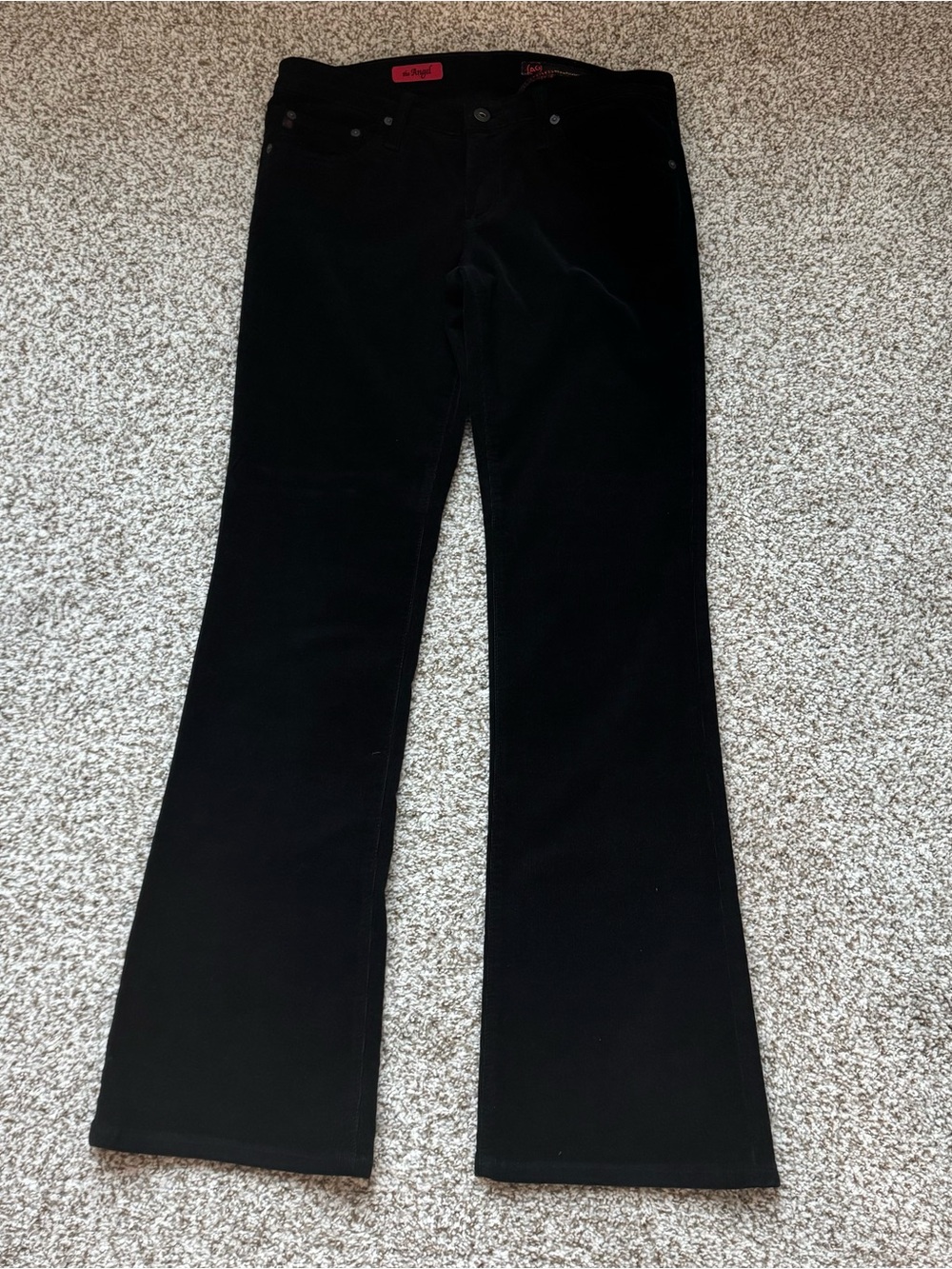 AG Adriano Goldschmied The Angel Bootcut Corduroy Pants Black Size 29